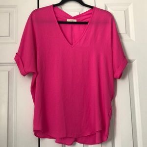 Fuchsia lush flowy top